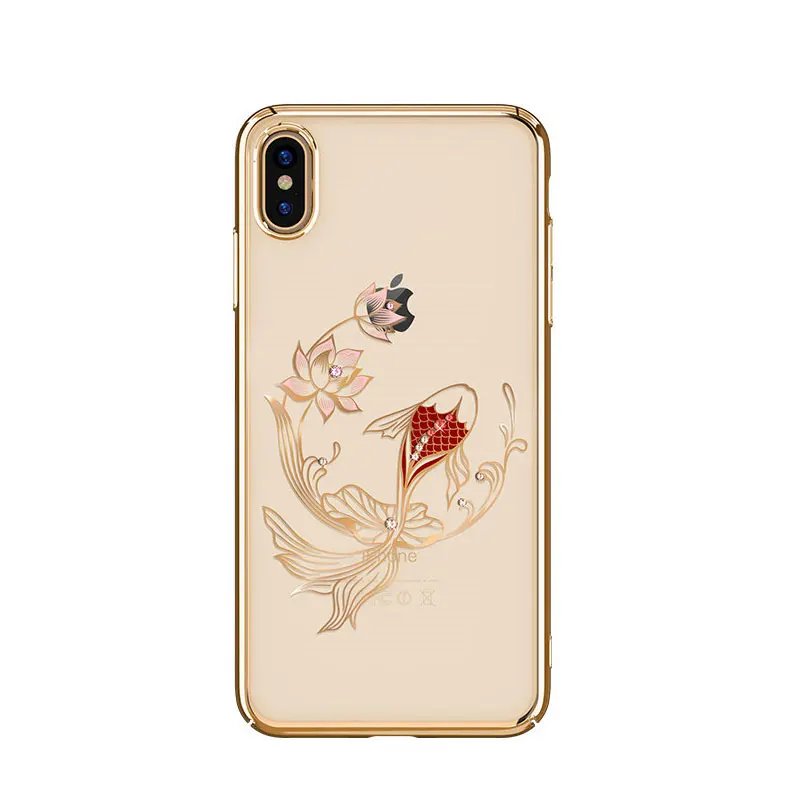 

KINGXBAR Glitter Clear Slim Diamond Case For iPhone XS/XS Max/X 10 Back Cover Women Crystals Rhinestone Hard Shell Shockproof