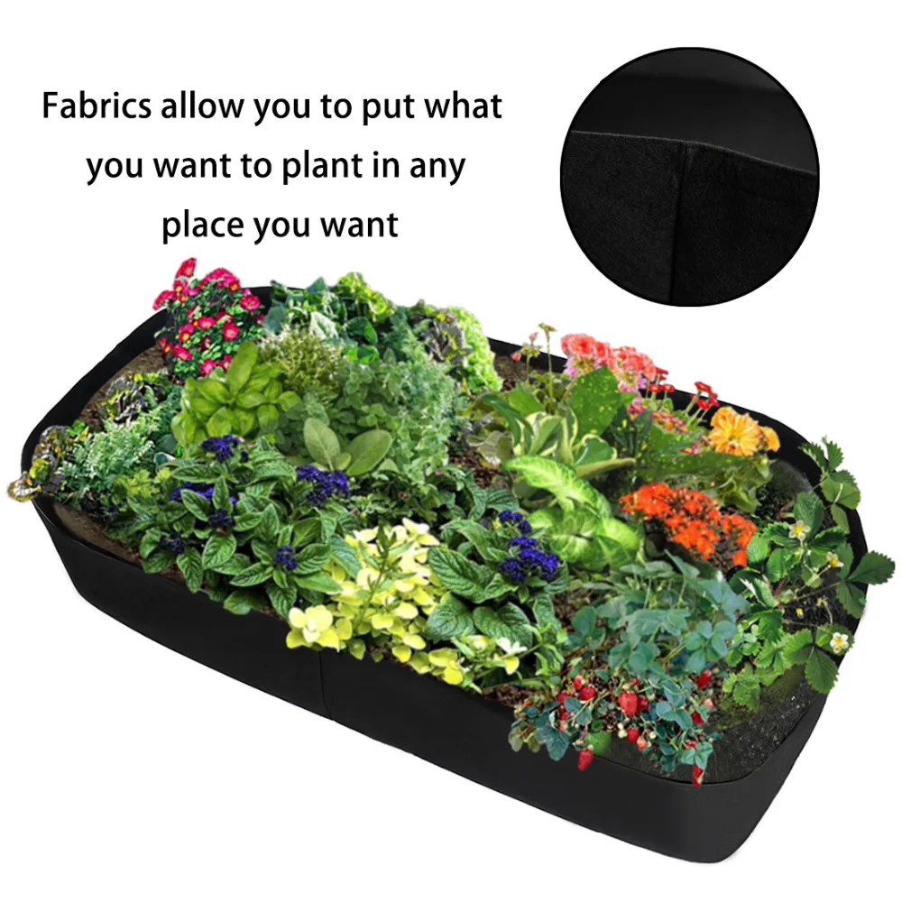 

Rectangular Felt Material Planting Pot Vegetable Grow Bags Farm Home Garden Supply Outdoor Indoor Garden Cultivation Planters