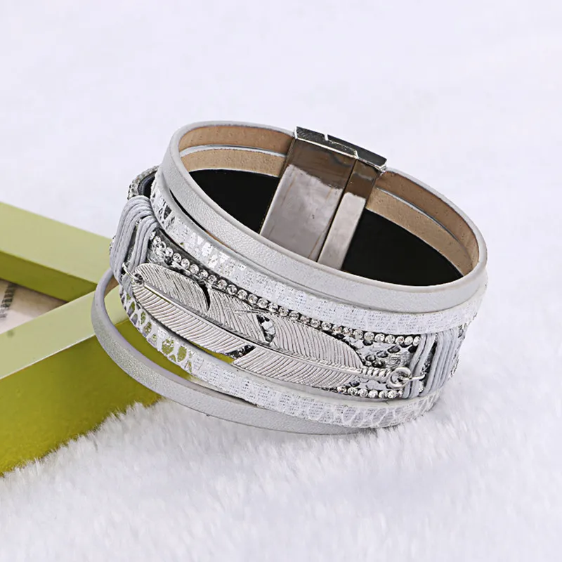 Новые модные браслеты из сплава большие кожи бижутерия для женщин|bracelet