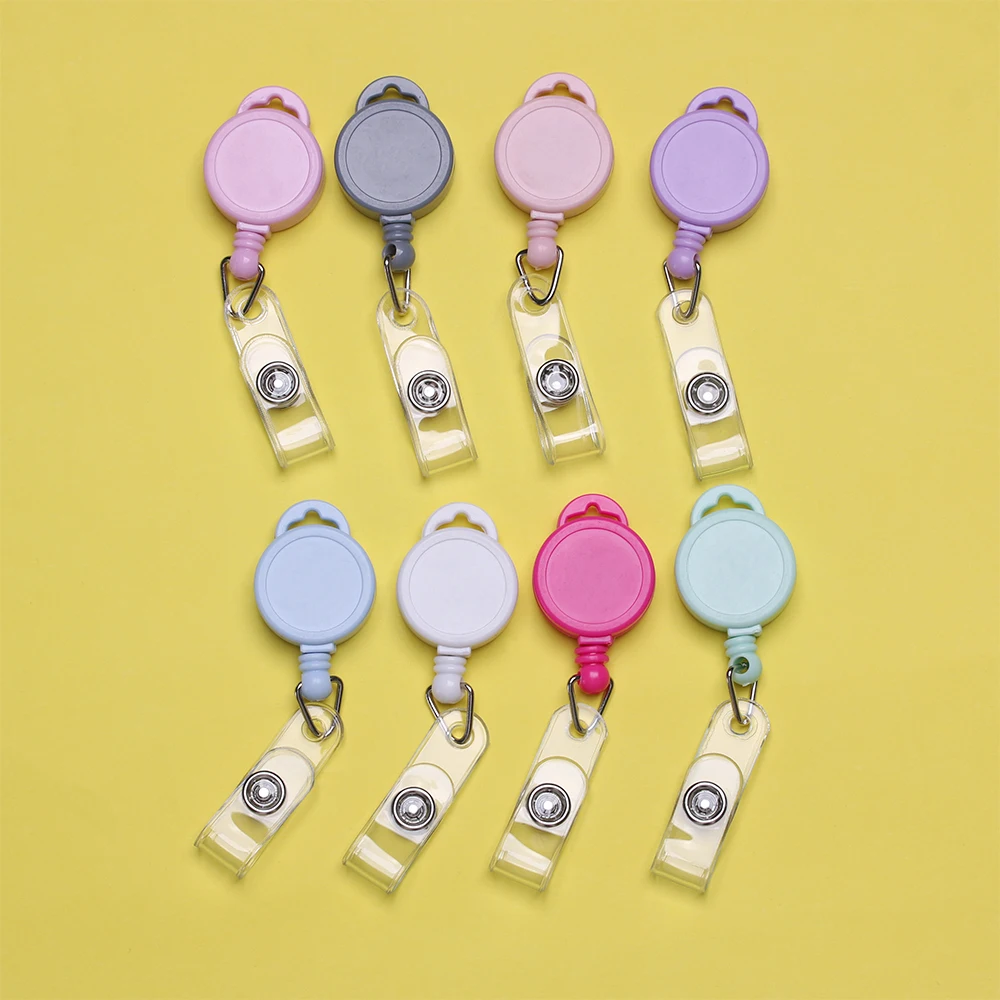 Retractable Pull Badge ID Lanyard Name Tag Card Holder Reels Key Ring Chain Anti-Lost Clips School student office Supplies | Канцтовары
