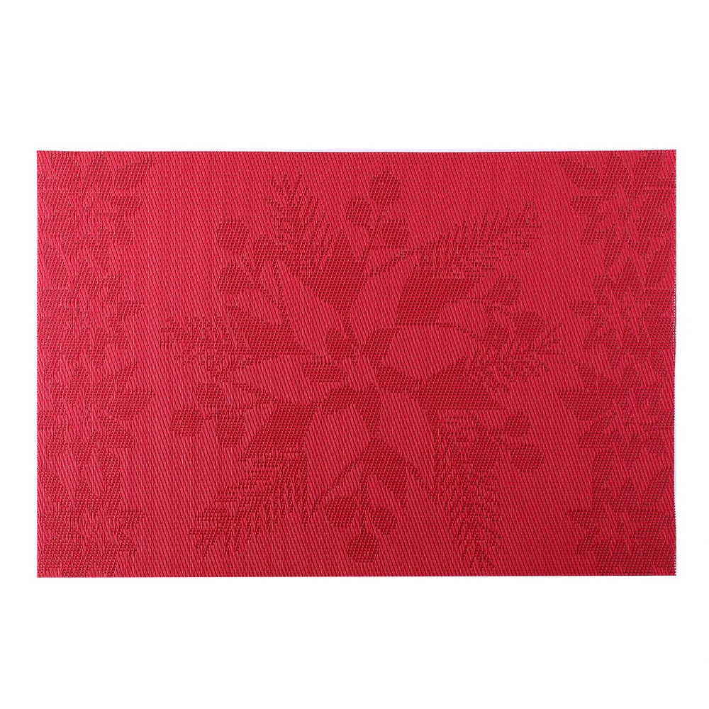 Red Модный шаблон Placemat совместимый Crossweave изоляционный моющийся коврик для стола индивидуализированный De Mesa коврик для обеденного стола - Цвет: Red