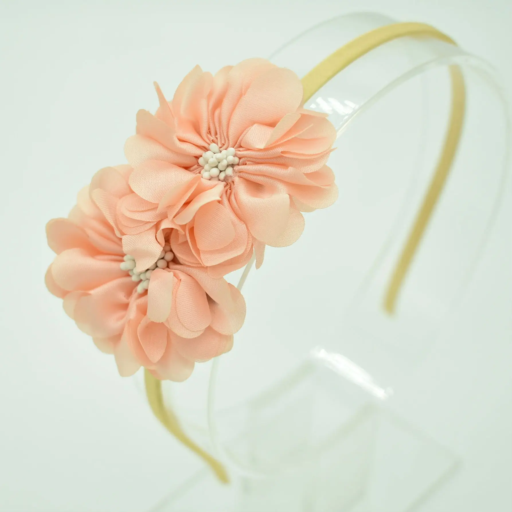 Новинка детский обруч с двумя цветами и сердечками для девочек индивидуальный