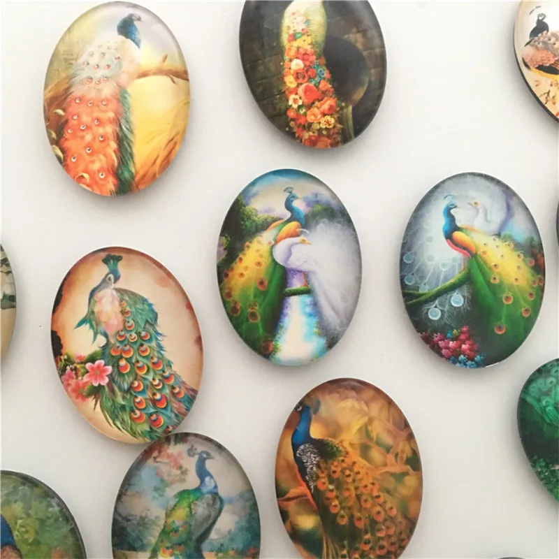 Бесплатная доставка (14 шт./лот) милые животные Хрустальные стеклянные магниты на