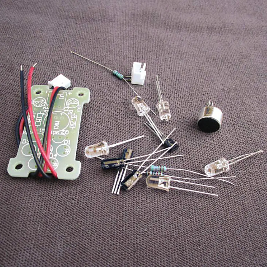 Sound Control LED Мелодия Лампы Производство Электроники DIY Комплекты Люкс Новый зеленый