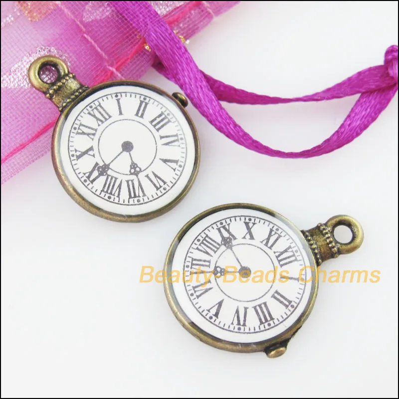 Новые 8 шт. состаренная бронза Цвет часы уход за кожей лица Очаровательные