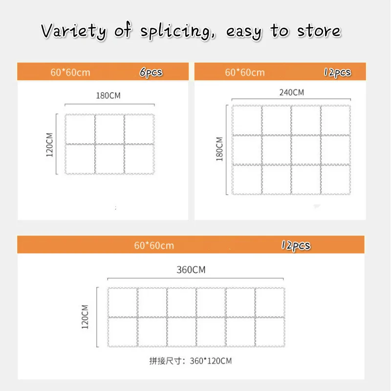 Детский развивающий коврик пазл для спальни ползания с мультяшным рисунком