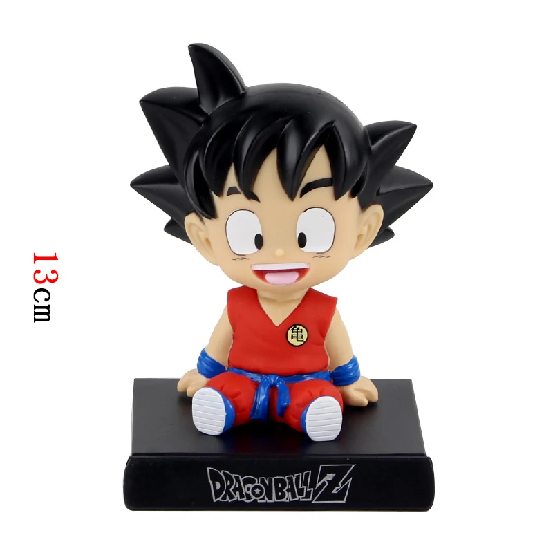 B opp bag Bobble Head Dragon Ball экшн Сон Гоку фигурка криллин встряхните головку держатель телефона кронштейн украшение автомобиля аниме модель ПВХ игрушки подарки - Цвет: B opp bag