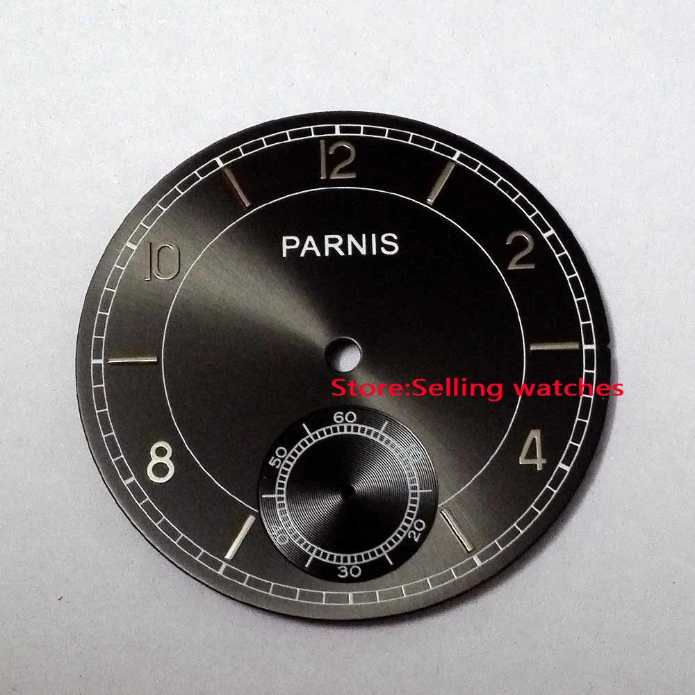 

38.9mm black dial fit ETA 6498 movement mens Watch Case
