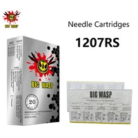 bigwasp 1207rs tattoo needle cartridges 12 standard 0 35mm 7 round shader 7rs for cartridge tattoo machines grips 20pcs