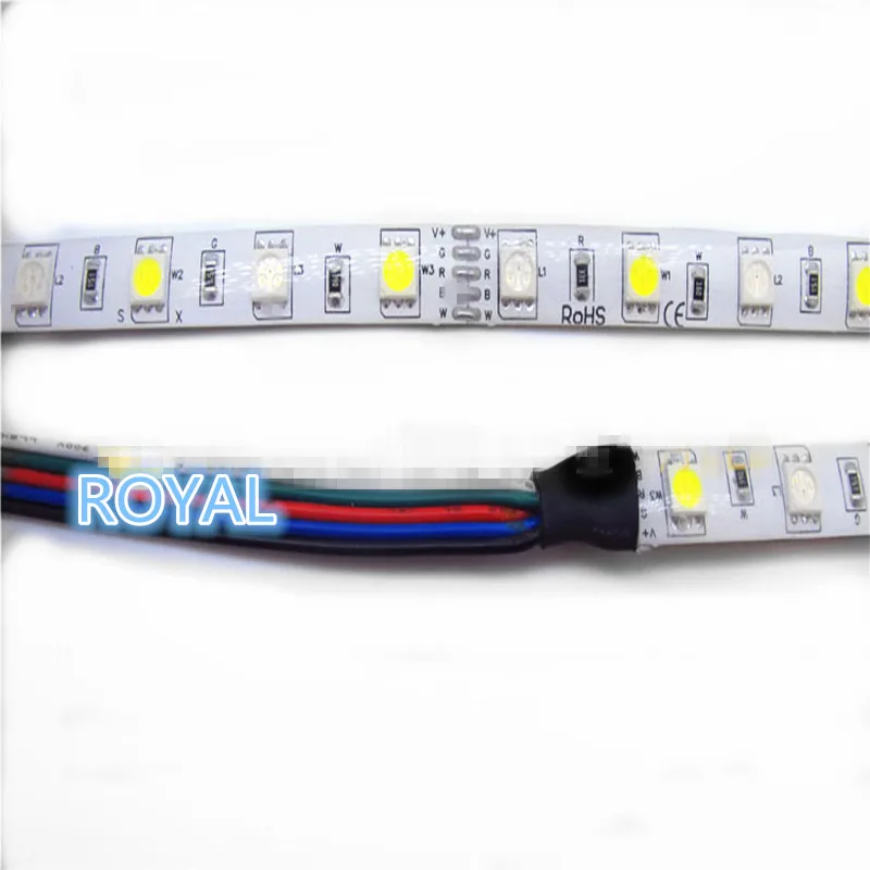 5 м гибкая RGBW 5050 SMD Светодиодная лента Водонепроницаемая DC12V RGB + белая Диодная