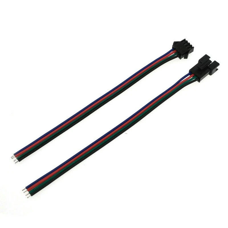 30cm 4Pin 4 Way Multipole Connector No Need Soldering Male And Female Wire 5 set/lot | Обустройство дома