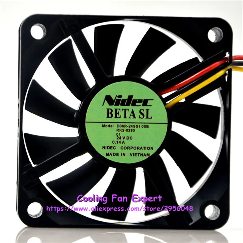 D06R 24SS1 05B Ультра тихий вентилятор охлаждения инвертора DC 24V 0.14A 6015 6 см 60*60*15 мм 3