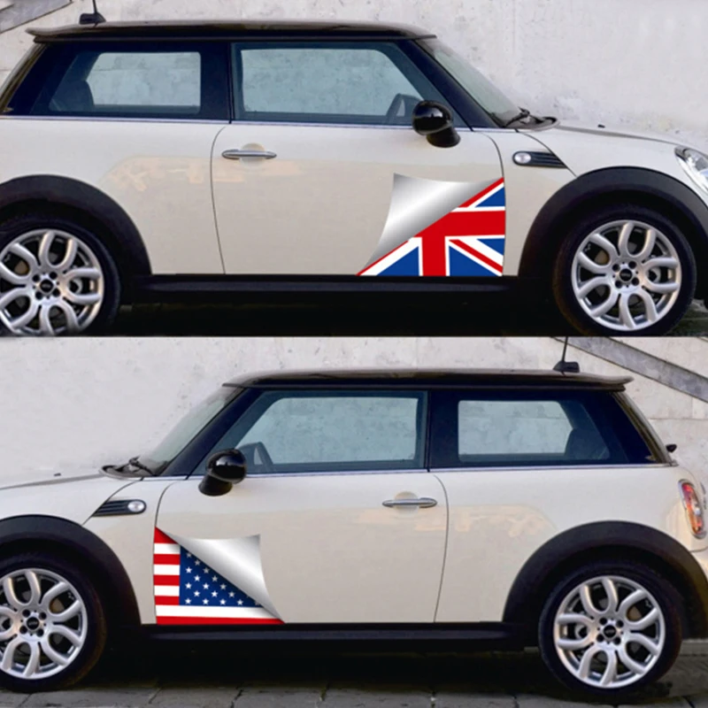 Юнион Джек Автомобильная Боковая дверь юбка наклейка украшение для Mini Cooper One JCW S R60 R55 R56 F55 F56 F60 земляк автомобильный Стайлинг