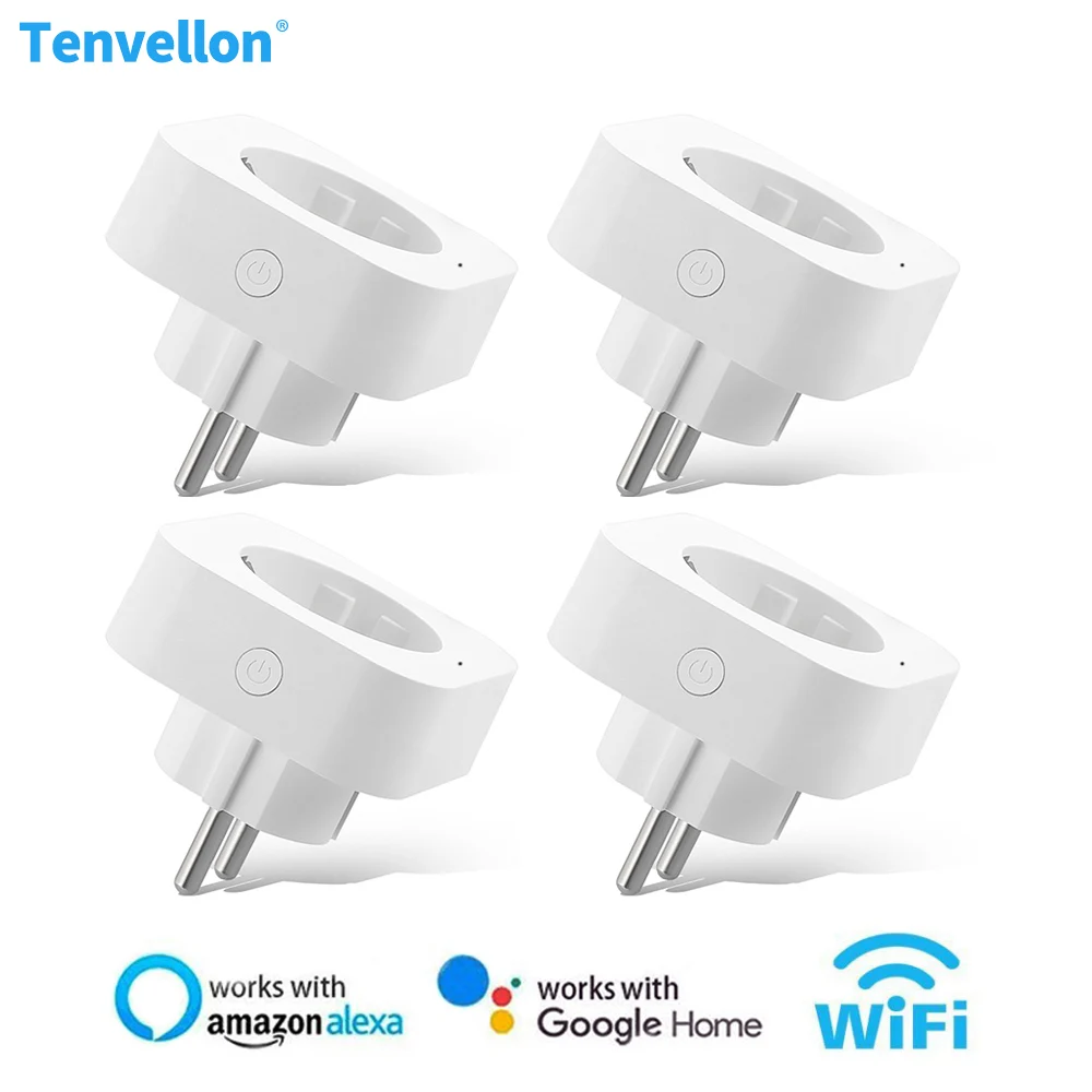 Smart мощность разъем 4 шт. мини Wi Fi ЕС Plug Outlet поддержка Alexa Google дома с таймером телефон дистанционное управление домашней автоматизации