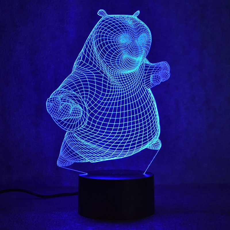 Креативный 3D USB светодиодный визуальный ночник настольная лампа детский