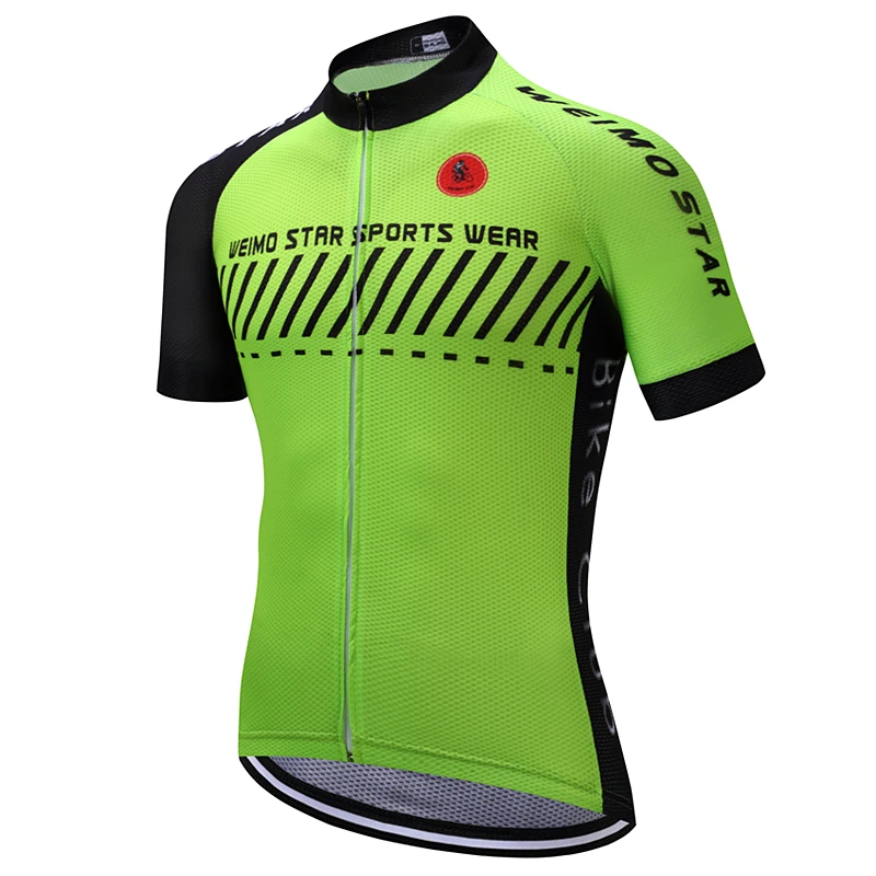 

Weimostar Cycling Jersey Top Bike Bicycle Short Sleeve Clothing Pro Brand Riding Bicycle Wear Jersey GREEN