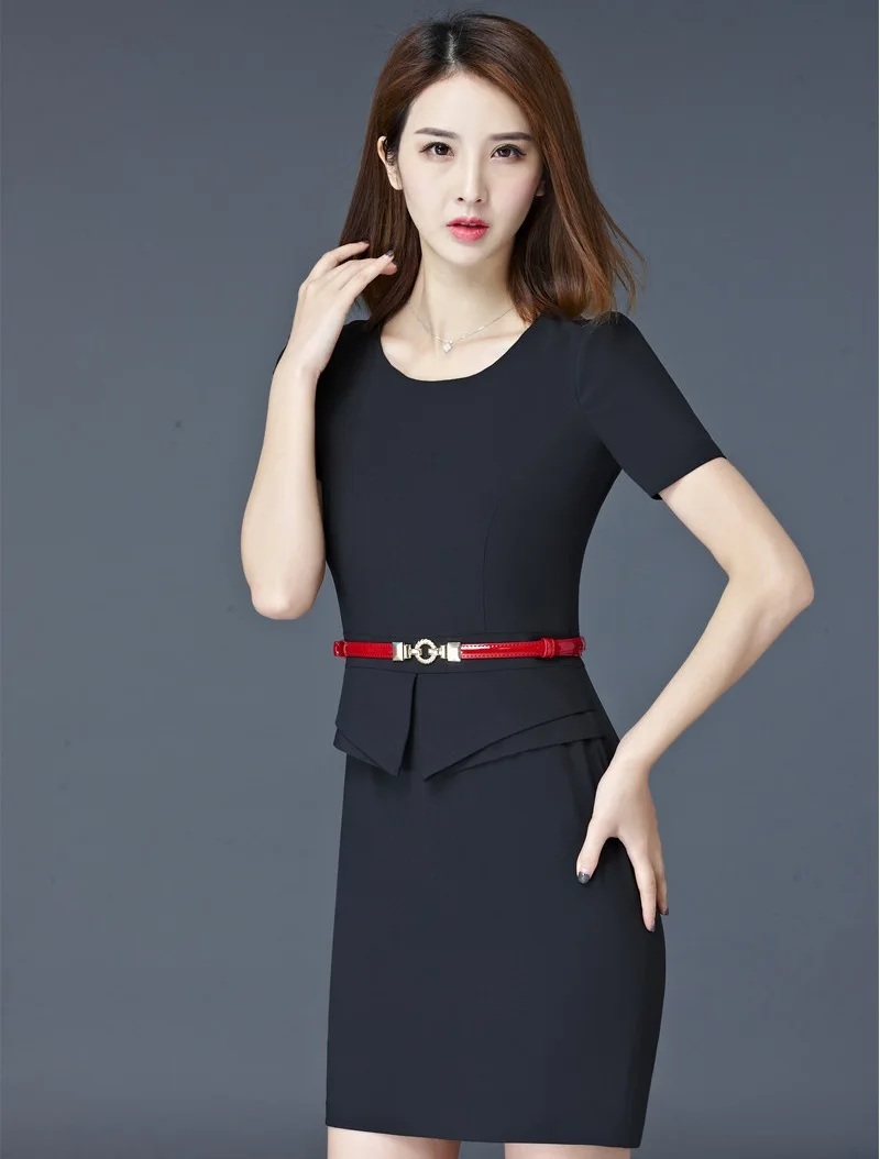 Деловые элегантные летние приталенные модные Профессиональные женские платья
