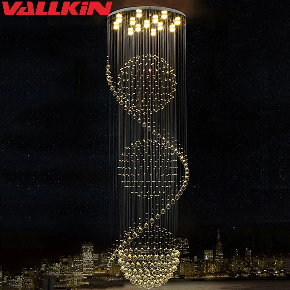 

Modern Led Lustre Crystal Chandelier Lighting For Dining Living Room Candle Chrome Ceiling Chandeliers Lamp Indoor Light Fixture