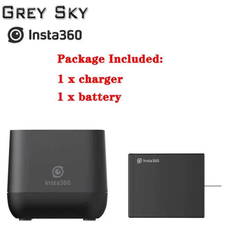 charger and 1battery Insta360 ONE X батарея и Micro USB Qiuck зарядное устройство концентратор панорамная камера 9 в 2 а 60 минут Быстрая зарядка - Цвет: charger and 1battery