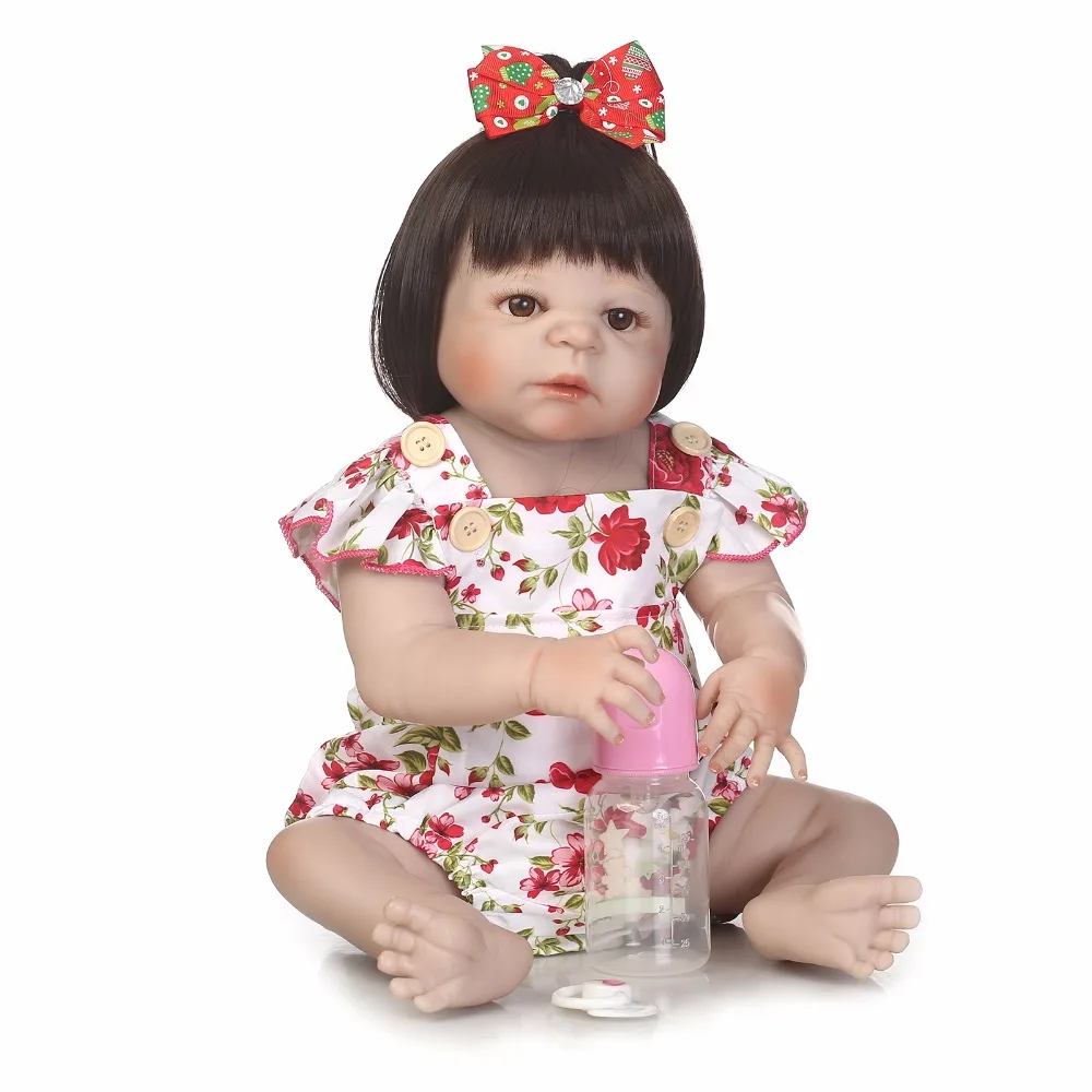 NPK 56 см силиконовая кукла для новорожденных девочек Реалистичная принцессы