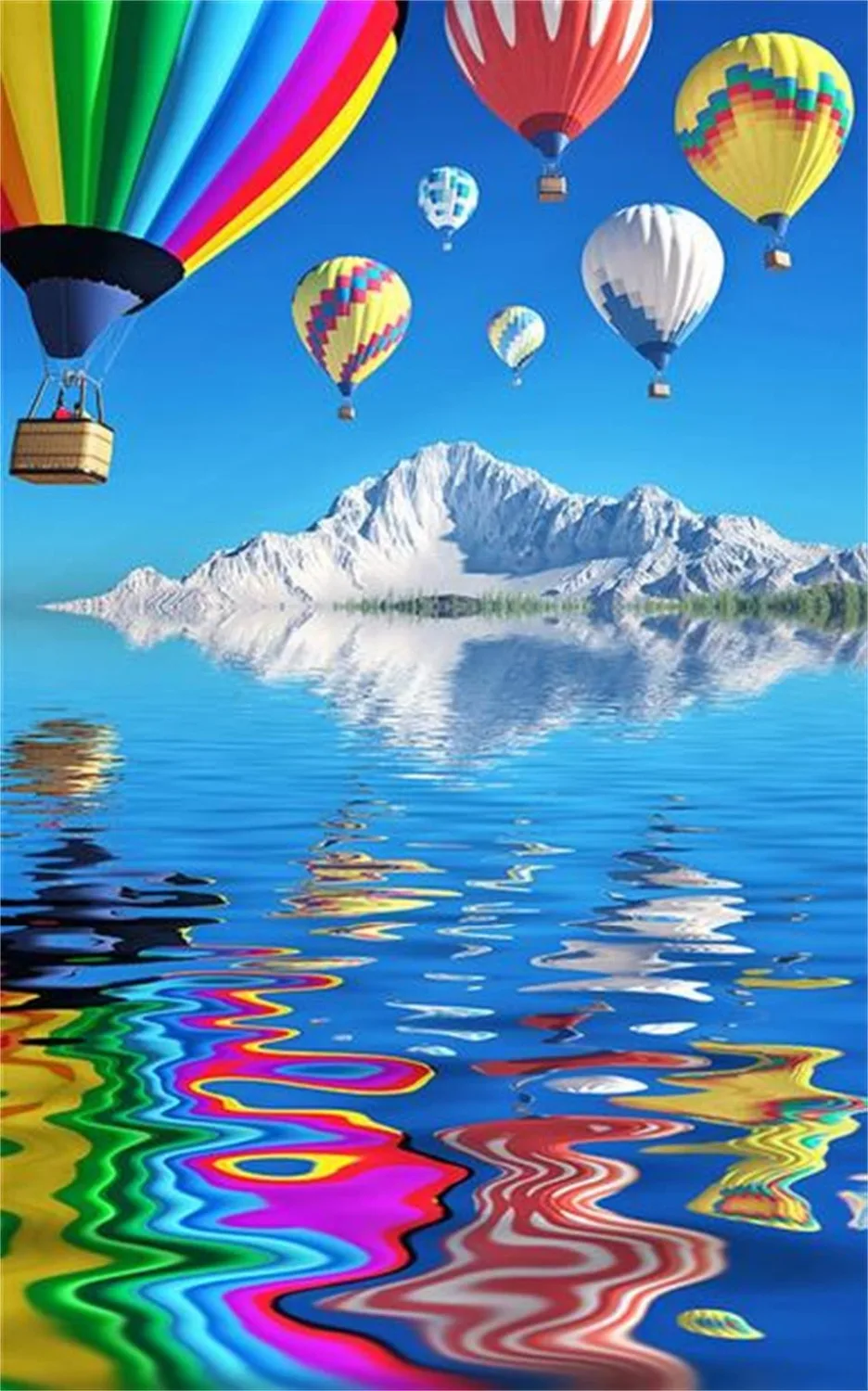 3D обои для комнат фотообои на заказ морской снег Исландия воздушный шар крыльцо