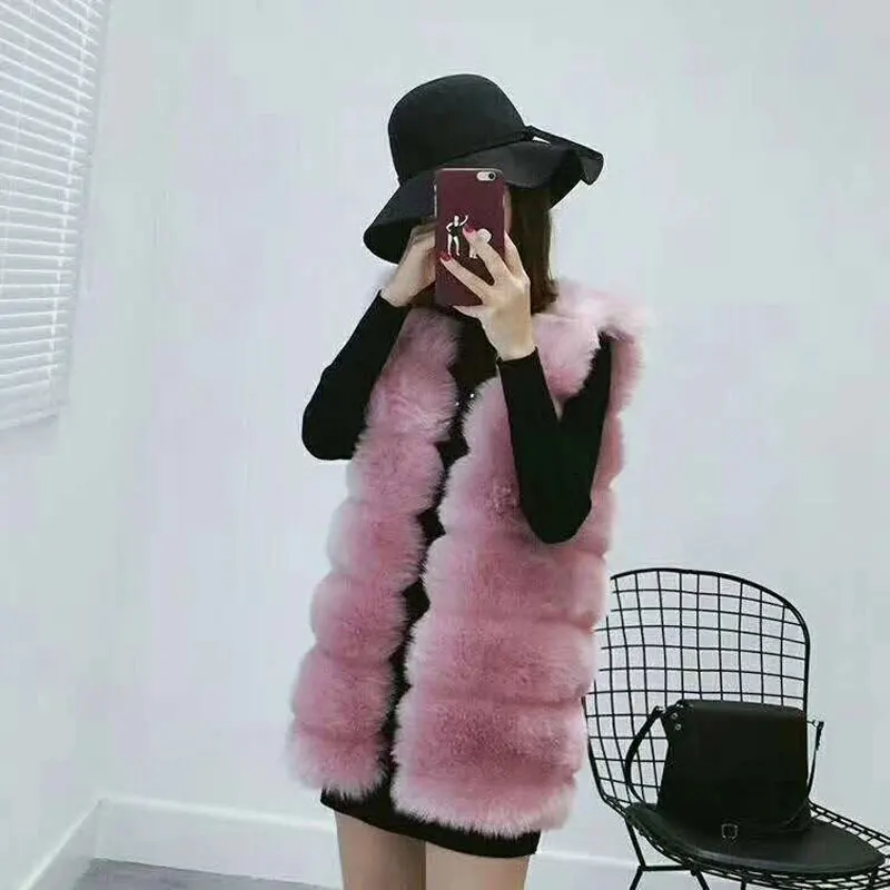 Теплое короткое пальто из искусственного меха для женщин зимний жилет меховое
