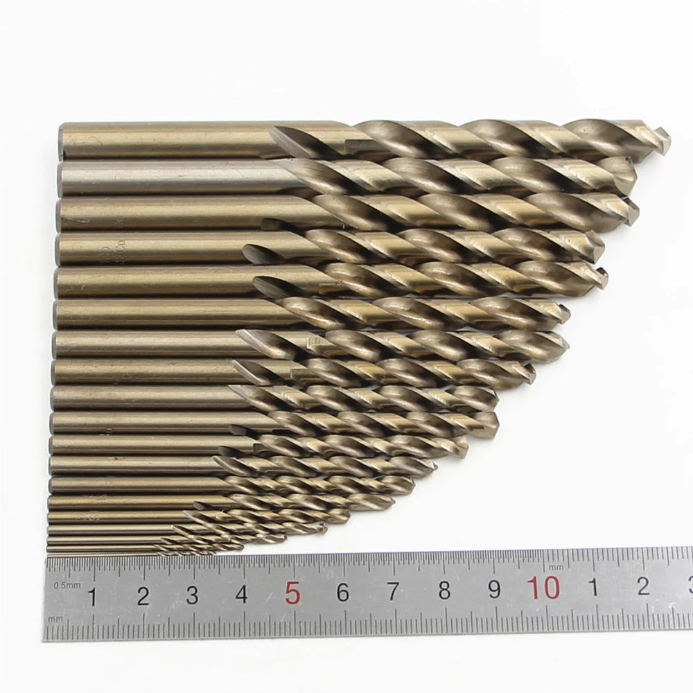 13/19/25 Pcs Cobalt HSS M35 Twist Drill Hole Stainless Steel Tool Set Whole Ground Metal Reamer Tools Iron Box High Quality | Инструменты