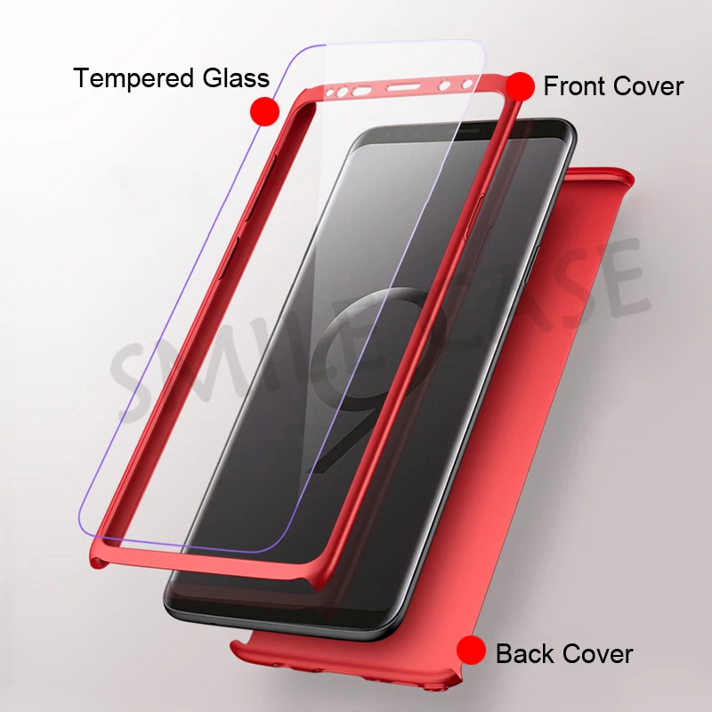 360 Fitted Case for Huawei honor 5X Funda 5.5 inch Matte plastic Smile Temperd Glass Honor GR5 Cover |