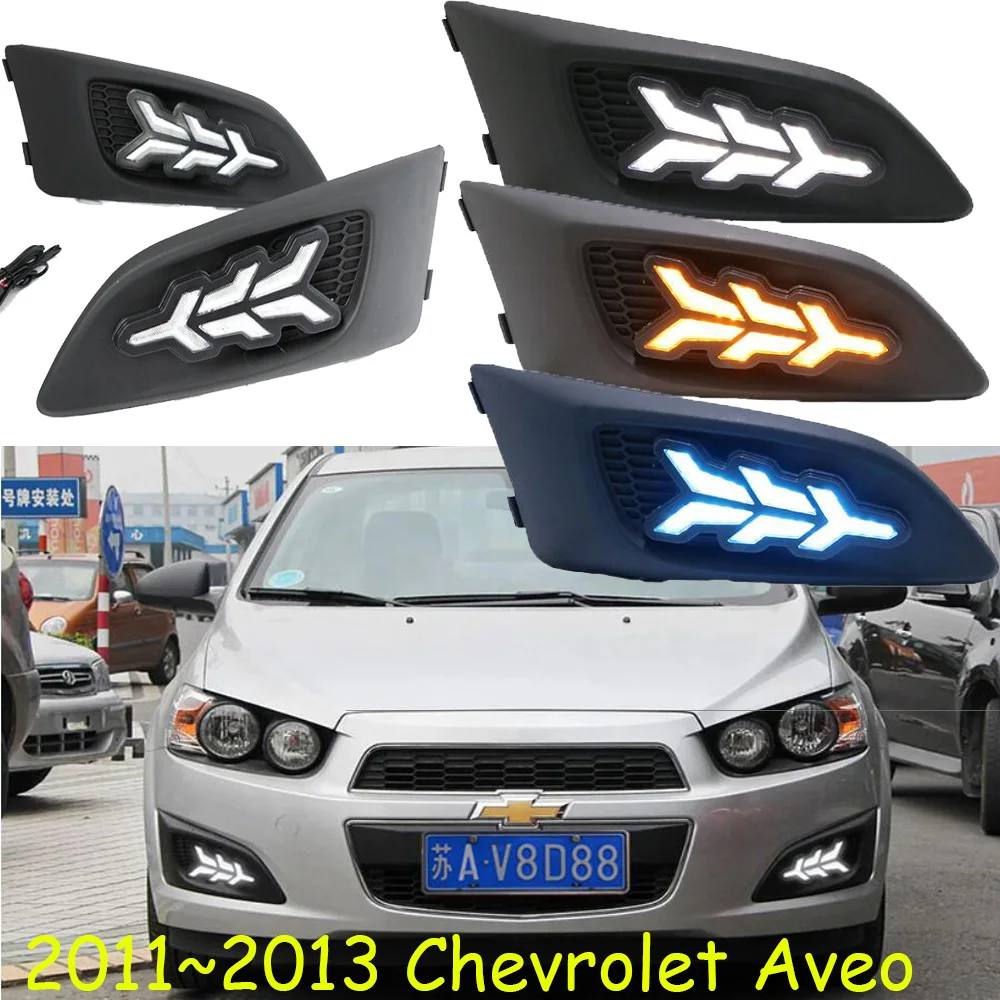 2011 2012 2013 год головной светильник для Chevrolet Aveo Дневной автомобильные аксессуары