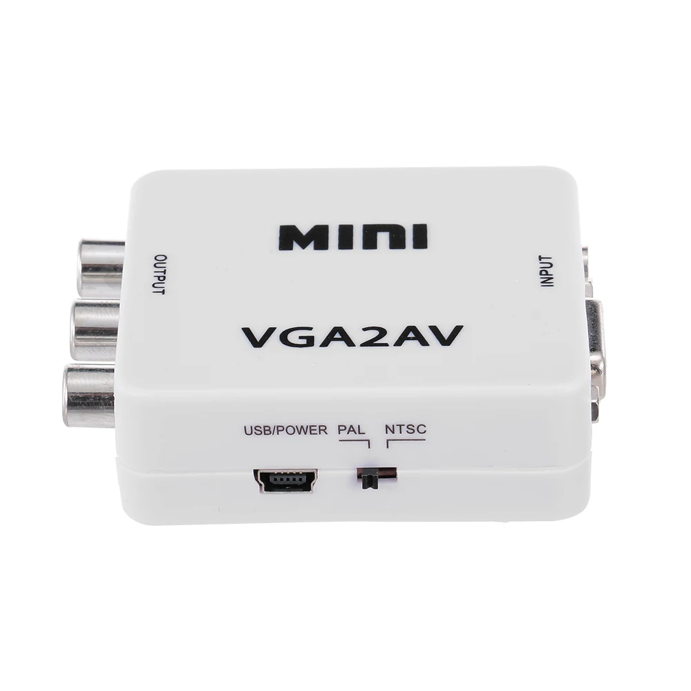Новинка 2019 3 5 мм Переходник VGA AV Mini преобразователь корпус ABS видеоконвертер для