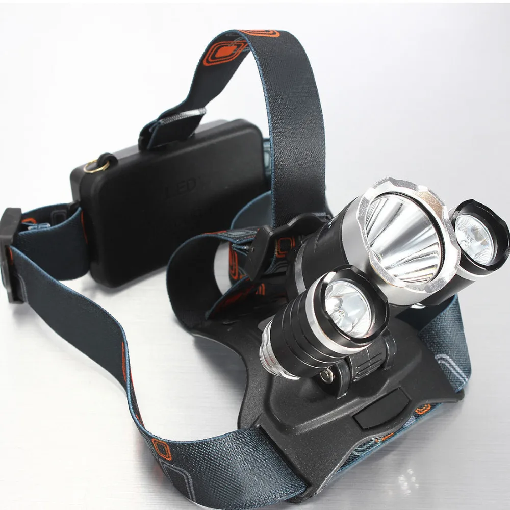 LED Headlamp 4-mode 3T6 Headlight 12000 Lumens XML T6 Waterproof Head Light lamp 18650 Rechargeable Battery Flashlight Torch | Освещение