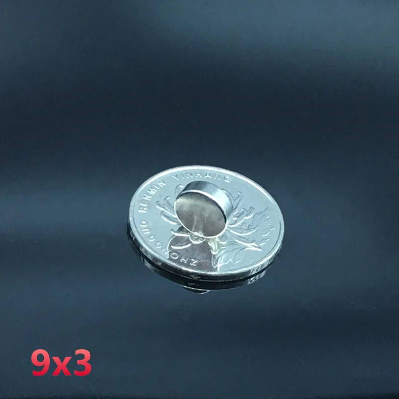 100 шт. неодимовый магнит 9x3 мм металлический Галлий Маленькие Круглые сильные