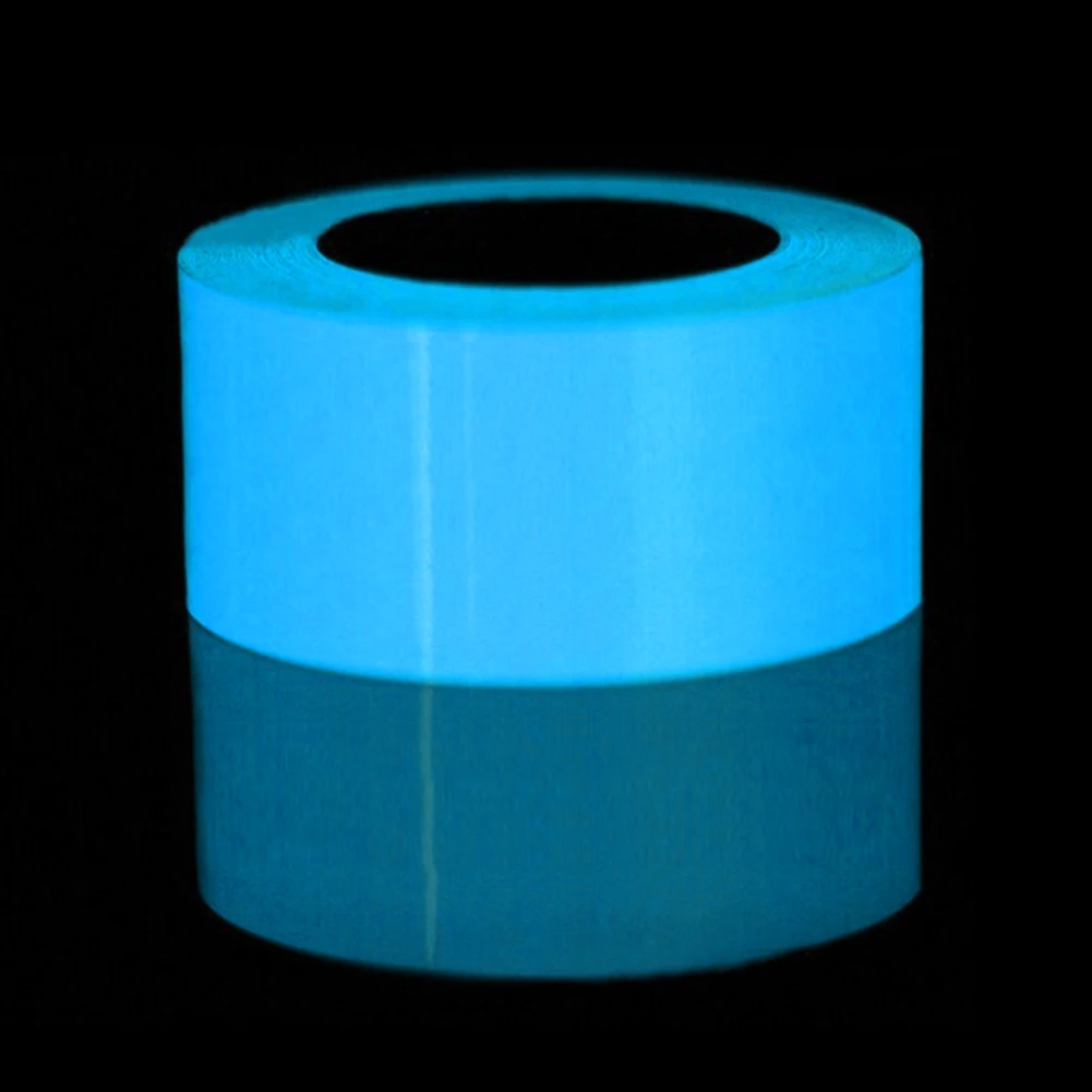5cm blue 1,5/2/3/4/5 см* 1 м 3 цвета ПВХ светящаяся лента самоклеящаяся лента Ночное видение светятся в темноте безопасности Предупреждение безопасности этапа домашнего декора - Цвет: 5cm blue