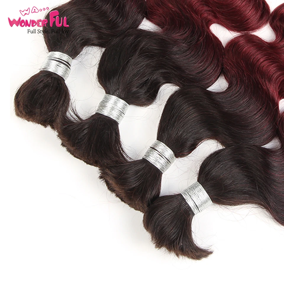 3/4 пучки перуанских волнистых пучков тела человеческие волосы для плетения оптом