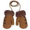 khaki TELOTUNY детские перчатки для новорожденных зимние варежки 0-12 месяцев gants enfant U71219 - Цвет: khaki
