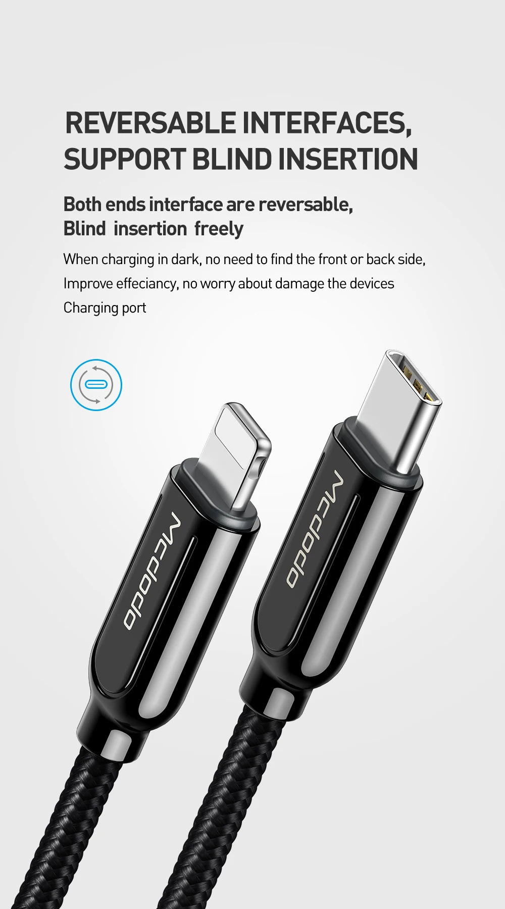 Mcdodo usb type C-8 pin кабель для IPhone X XS XR 8 Plus 18 Вт PD Быстрая зарядка USB C кабель для передачи данных для Macbook PD USB шнур