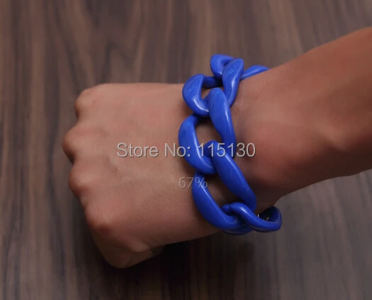 Новый модный акриловый браслет Fishsheep с звеньями цепи для женщин и мужчин богемные