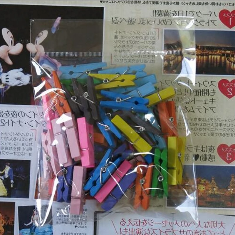 10 шт случайный цвет Мини Деревянные прищепки с фотографиями скоросшиватель для