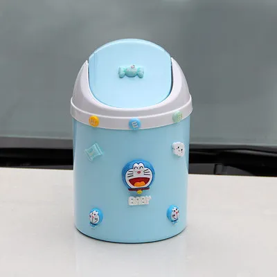 Рисунок «Hello Kitty» мини Чана для мусора корзина для мусора офисный Настольный маленький мусорный бак Роскошный чехол-книжка с крышкой обеденный, журнальный столик автомобиля мусорное ведро для переработки - Цвет: JC