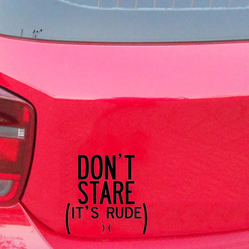 Don't Stare It's Rude JDM Decal Sticker Car Truck Window Creativity Accessories Motorcycle Helmet Styling | Автомобили и