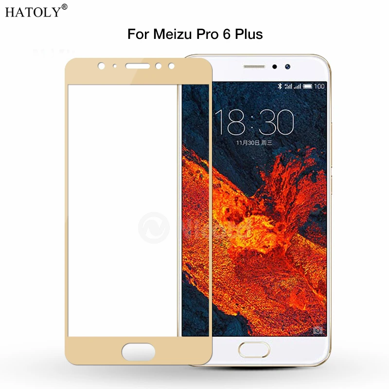 Закаленное стекло для Meizu Pro 6 Plus 2 шт. защитная пленка с закругленными краями Pro6