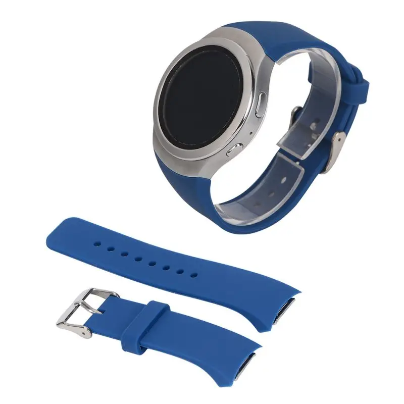 Синий Новейшая мода спортивный силиконовый ремешок для смарт samsung Galaxy gear S2 SM-R720 ремешок для часов стильный силиконовый сменный ремешок - Цвет ремешка: Синий