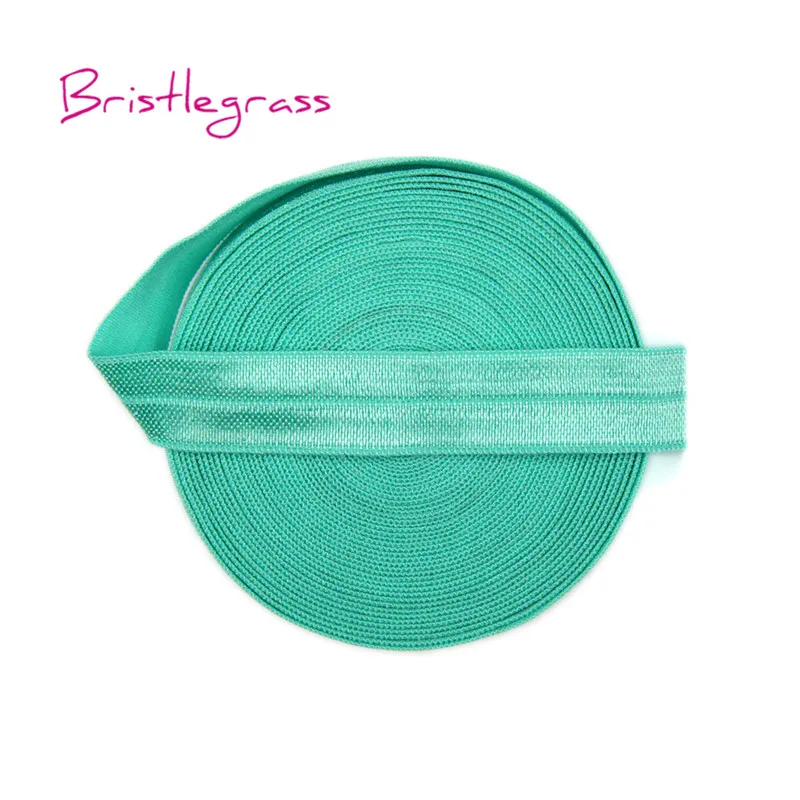 Tropic BRISTLEGRASS 5 ярдов 5/" 15 мм твердые блестящие складные эластичные враг спандекс атласная лента дети волос галстук платье с повязкой кружево отделка Шитье - Цвет: Tropic