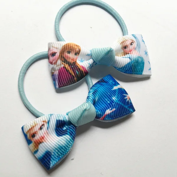 2 шт/лот Мультфильм Замороженные детские волосы круг кукла игрушка головной убор волос кольцо с зажимом девочка подарок на день рождения ребенок волос Лук Аксессуары