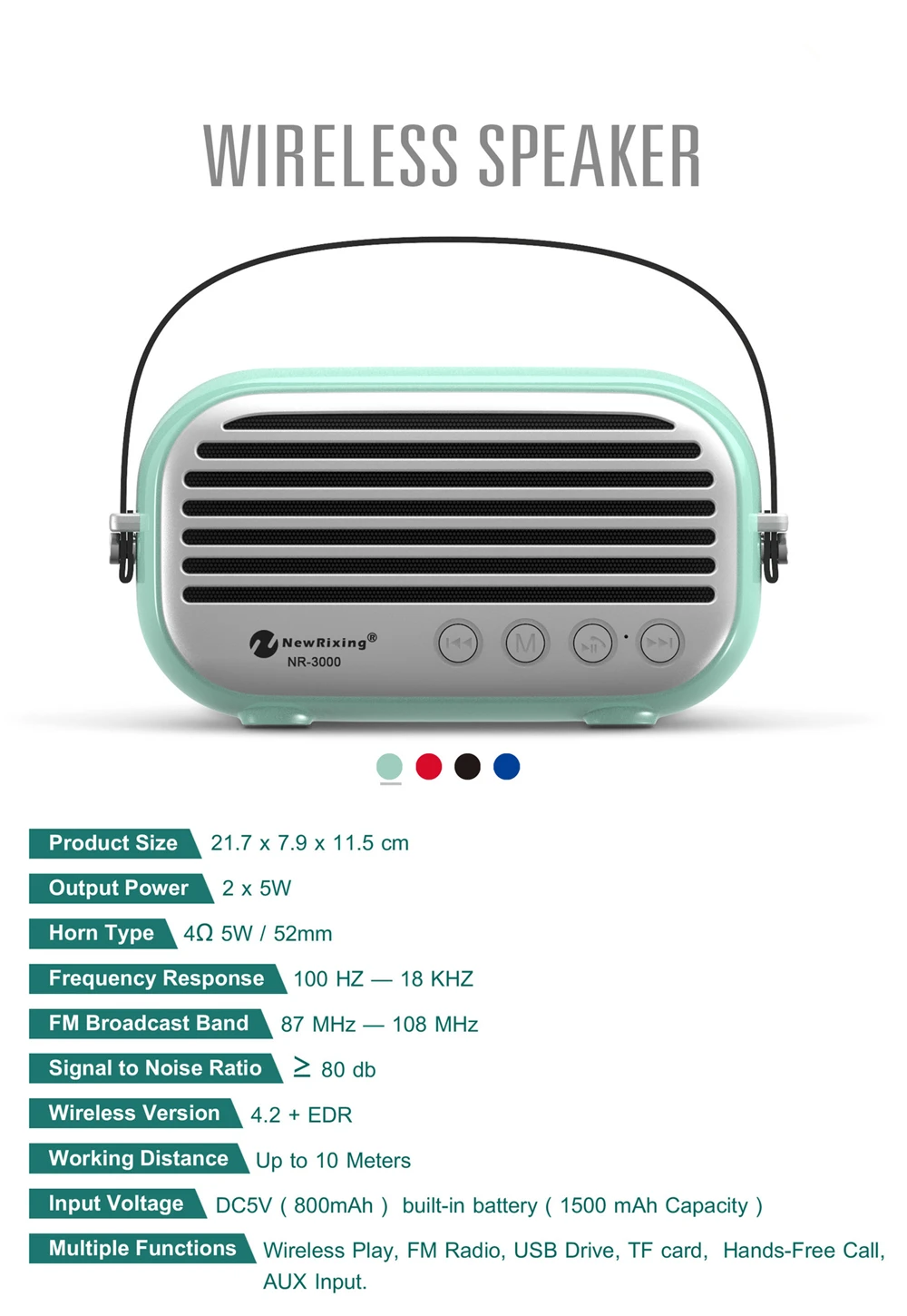 Bluetooth динамик s мини стереоколонка с усиленными басами встроенным микрофоном