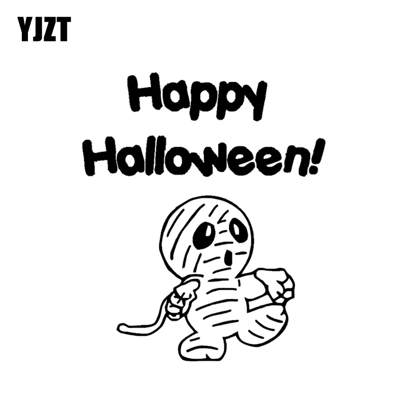 YJZT 11 8*14 см Счастливый Хэллоуин пугающий Декор Автомобильные наклейки