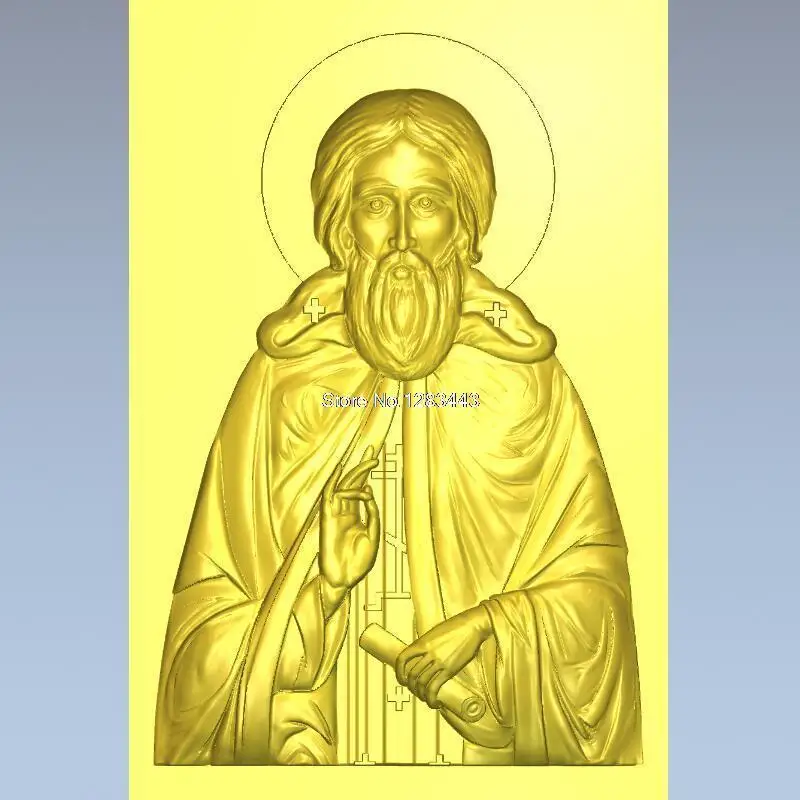 

High quality New 3D model for cnc 3D carved figure sculpture machine in STL file Sergius of Radonezh_2