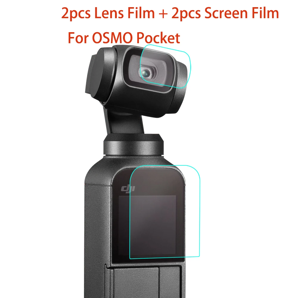 

2pcs Screen Film Camera Lens Protective Film Accessory for DJI OSMO Pocket Gimbal
