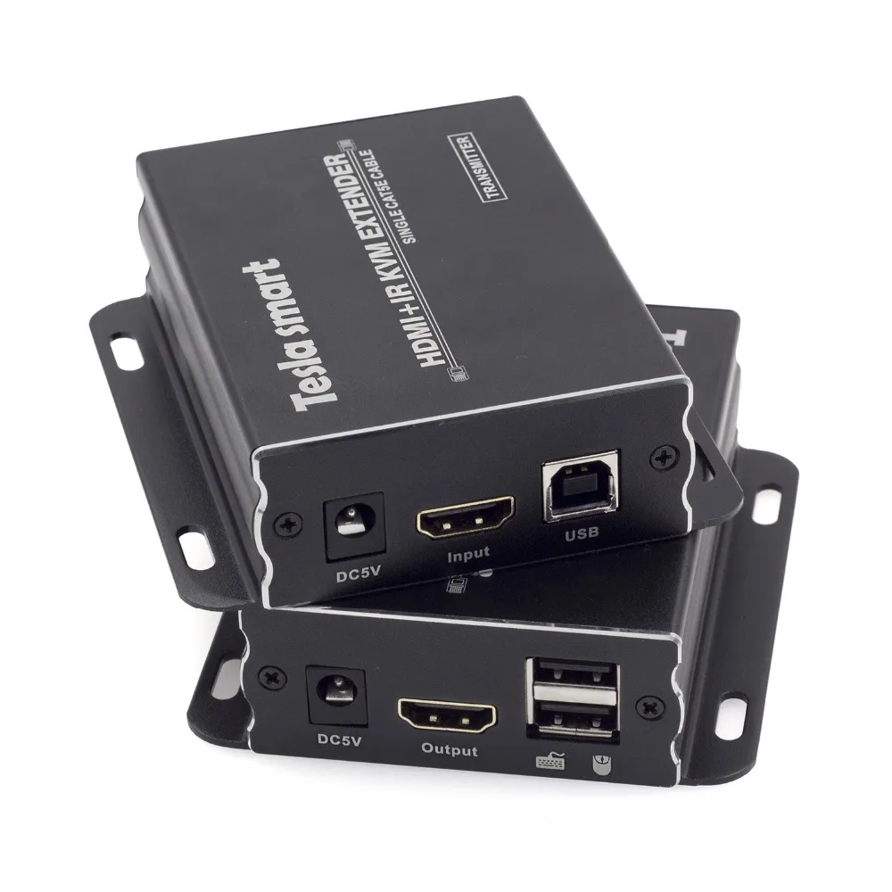 Tesla Smart HDMI удлинитель 120 м KVM по TCP/IP Ethernet через один Cat5e/6 кабель 1080 P с ИК-до 120 м