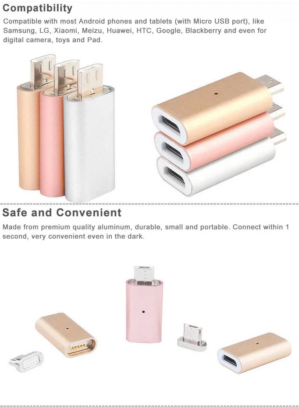Vovotrade горячий Micro USB Магнитный адаптер зарядное устройство кабель металлический